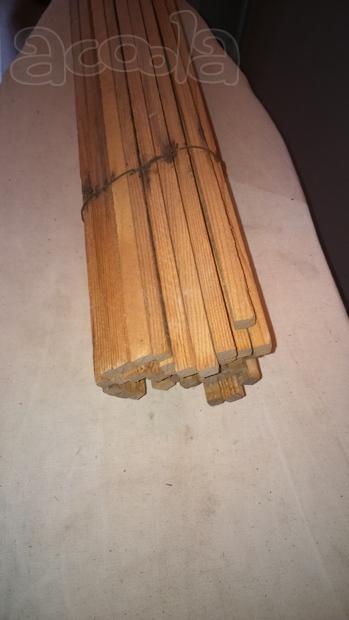 Штапик деревянный (сосна), сухой. Сечение прямоугольное 10 х 10 мм
